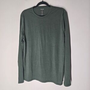 Proof Huckberry 72 Hour Merino Wool Long Sleeve Green Shirt Size L Performance